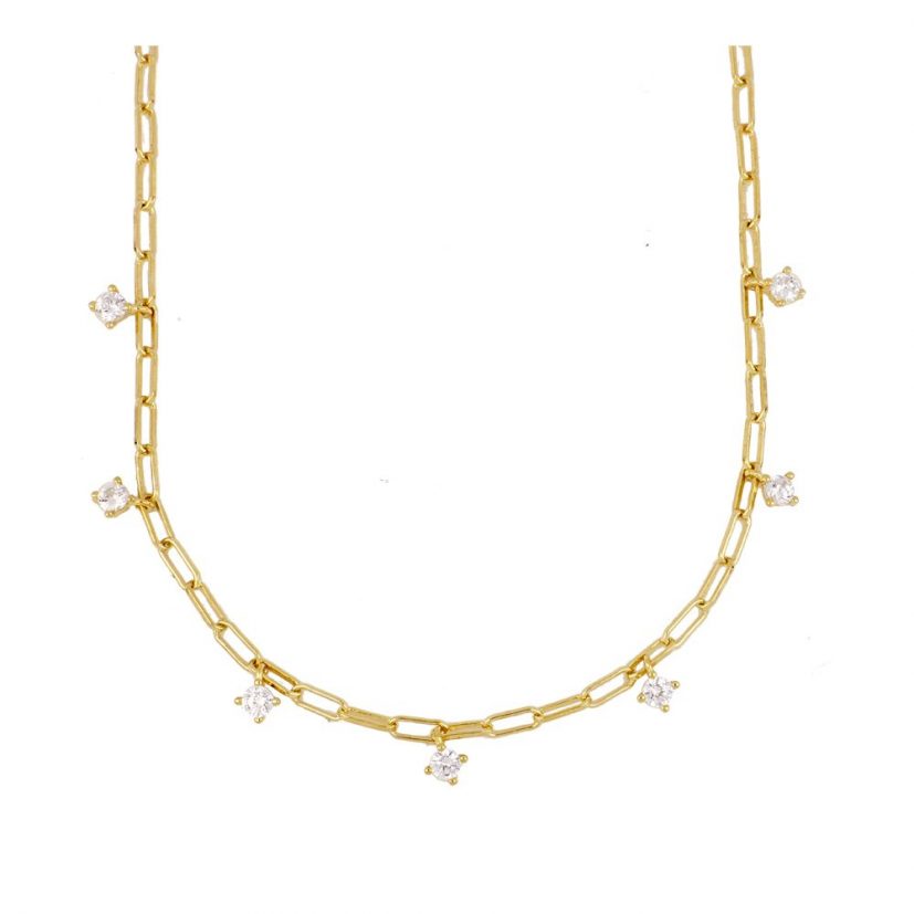 Colar Chain with Charm in Zircon